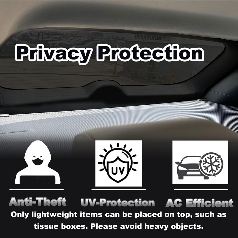 Volcaner Cargo Cover Compatible with VW Volkswagen Tiguan 2024 Accessories