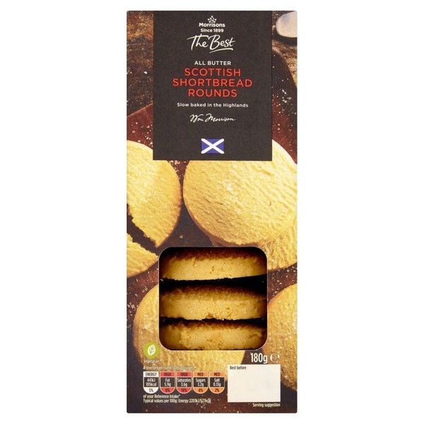 Morrisons The Best All Butter & Cream Shortbread Rounds 180g