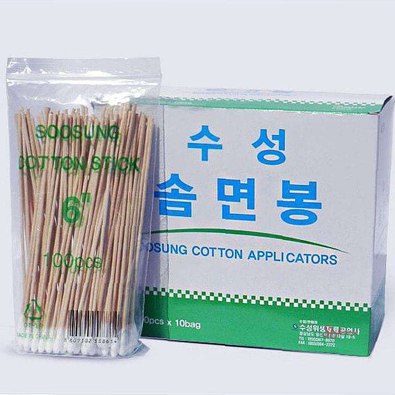 셀러버디G 100 Cotton-Tipped Swabs in 10 Packs of 15cm Long