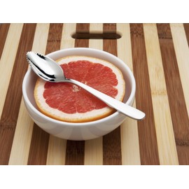Fortessa Grand City 18/10 Stainless Steel Flatware Grapefruit Spoons, Set of 12,Silver