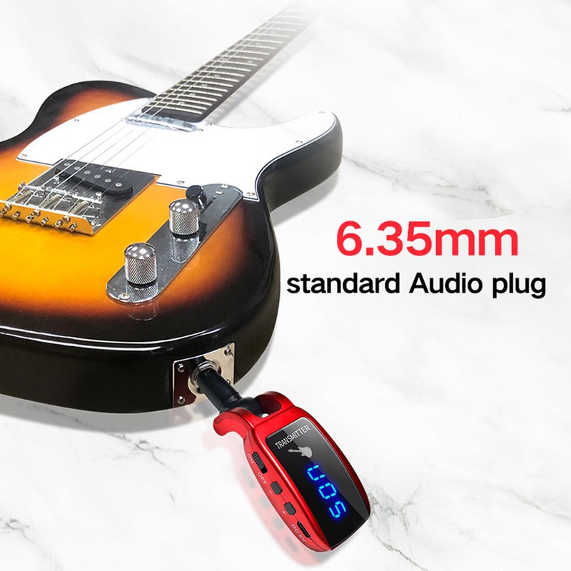 Wireless Guitar System Rechargeable Guitar Transmitter Receiver Set Electric Guitar