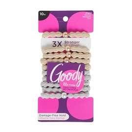GOODY FOREVER ELASTICS 6MM 10CT BLONDE SILVER