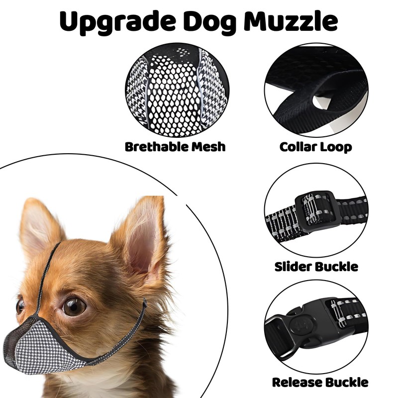 Dog Muzzles for Small Dog, Soft Air Mesh Anti-Biting Licking