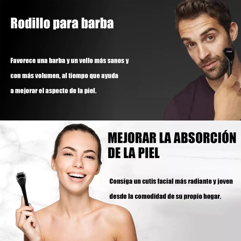 4pcs Dermaroller Facial Para Barba Titanio Produce Colágeno