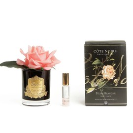 Cote Noire-Perfumed Natural Touch Single Rose in Black and White Peach