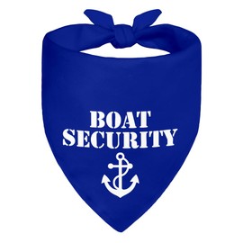 ZBBFSCSB Boat Security Blue Dog Bandana, Nautical Gifts for Boat Lover Captain, Nautical Pet Accessory, Lake Life Dog Gear, Sailor's Pet Apparel, Christmas Birthday Gifts for Pup Mom Dad