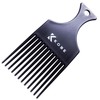 Kobe Professional Afro Comb - Durable Black Fully Plastic Parting
