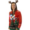 Ugly Christmas Party Light Up Knitted Ugly Christmas Sweater for
