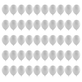 Pack of 50 colourful white latex balloons 30 cm 12 inch deco helium for weddings, birthday parties and decoration (white).