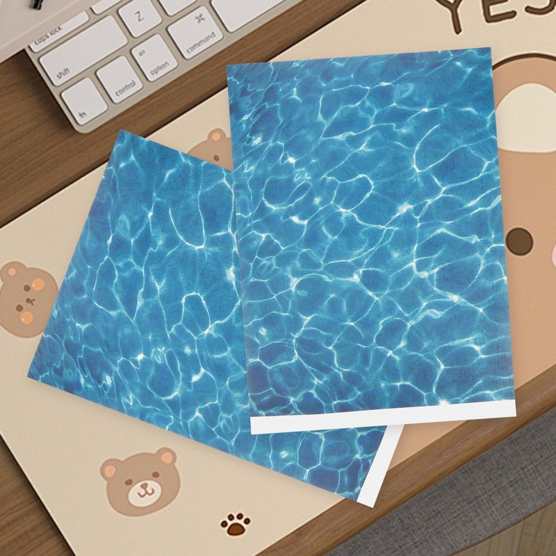 Operitacx 5 Sheets Wave Water Effect Leaf Stream Pattern Artificial