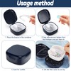 Zikenis Denture Box with Strainer, Braces Box, Denture Box, Portable