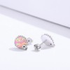 CUOKA MIRACLE Hedgehog Earrings Sterling Sliver Opal Hedgehog Earrings Stud