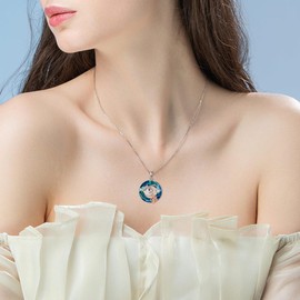 YAFEINI Angler Fish Necklace Sterling Silver Angler Fish Pendant Angler Fish Jewellery Gifts for Women Girls