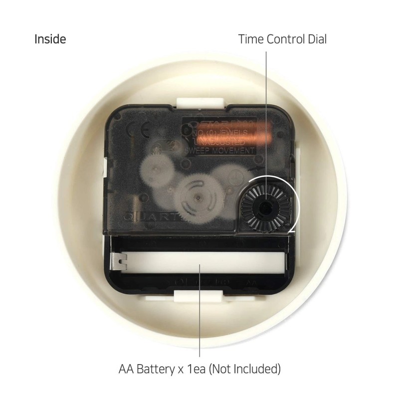 mooas 2WAY Silent Waterproof Bathroom Clock, Shower Clock, Wall Clock,