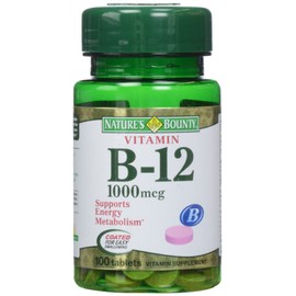 Nature's Bounty Vitamin B-12 1000 mcg Tablets, 100 Count (Pack of 1)