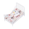 1:12 Scale Dollhouse Furniture Mini Bed Set Decorative Pillow Metal