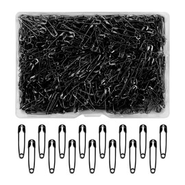 500 spille da balia da 19 mm, piccole spille da balia, nere, set di spille da balia, gioielli per la creazione di gioielli e artigianato da cucito