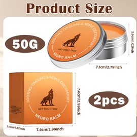 Therawolf Neuro Balm, Therawolf Nerve Relief Balm, Joint & Muscle Soothing Cream, Herbal Body Cooling Soothing Ointment, Daily Joint & Muscle Care, for Daily Relaxed and Comfortable 2 Pieces, 50 g