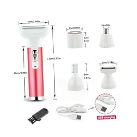 MERRYHAPY Female Dehairing Device Hair Remover Eyebrow Trimmer Sturdy Material USB Charge Body Hair Trimmer