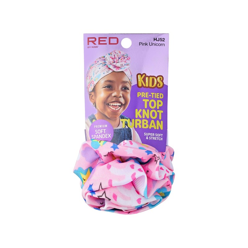 Red by Kiss Kids Pre-Tied Top Knot Turban, African Soft