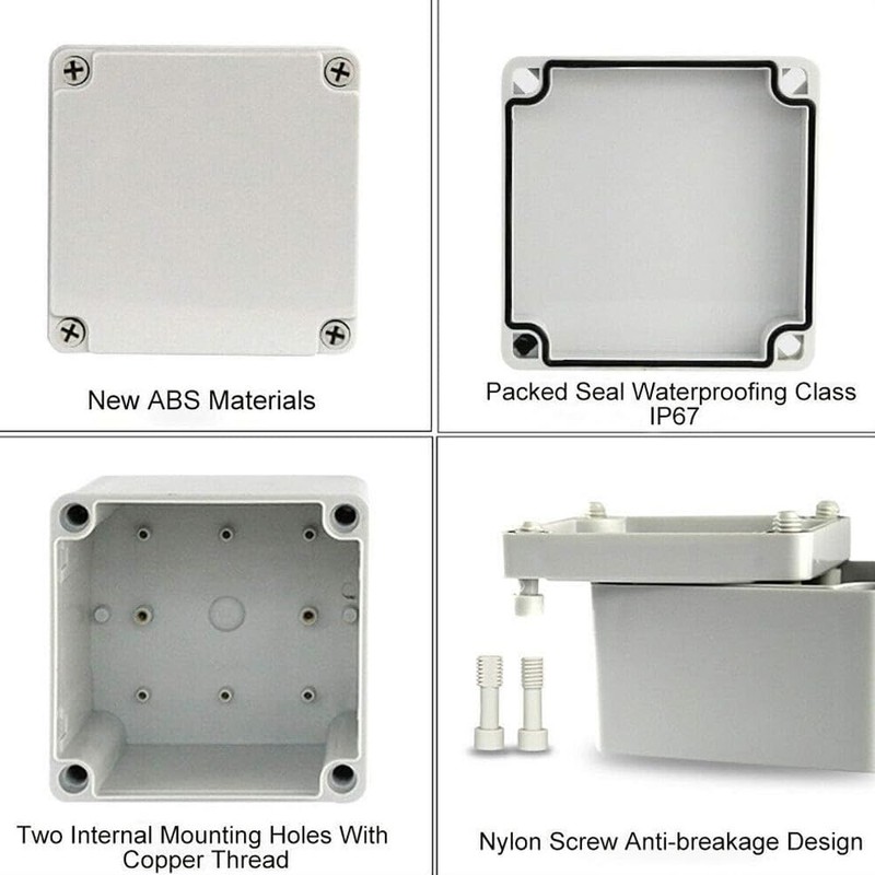 Supertool Project Box, ABS Plastic Cover IP67 Waterproof Electronic Junction