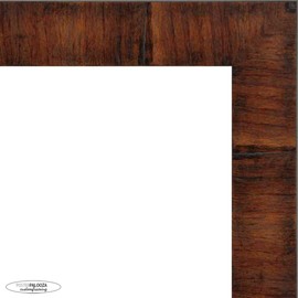 Poster Palooza 7x5 Inch Contemporary Walnut Complete Wood Picture Frame with UV Acrylic Plexiglass, Foam Board Backing & Hardware Included - 7x5 Inch Frame