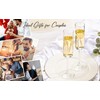 ROXBURGH Mr and Mrs Wedding Champagne Flutes, Bride and Groom