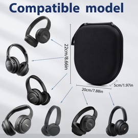 Case Compatible with JBL Tune 510BT 520BT 720BT 770NC 660NC 670NC, and Sony WH-CH720N WH-CH520 Noise Canceling Wireless Headphones, Portable Travel Headphone Cases (Black)