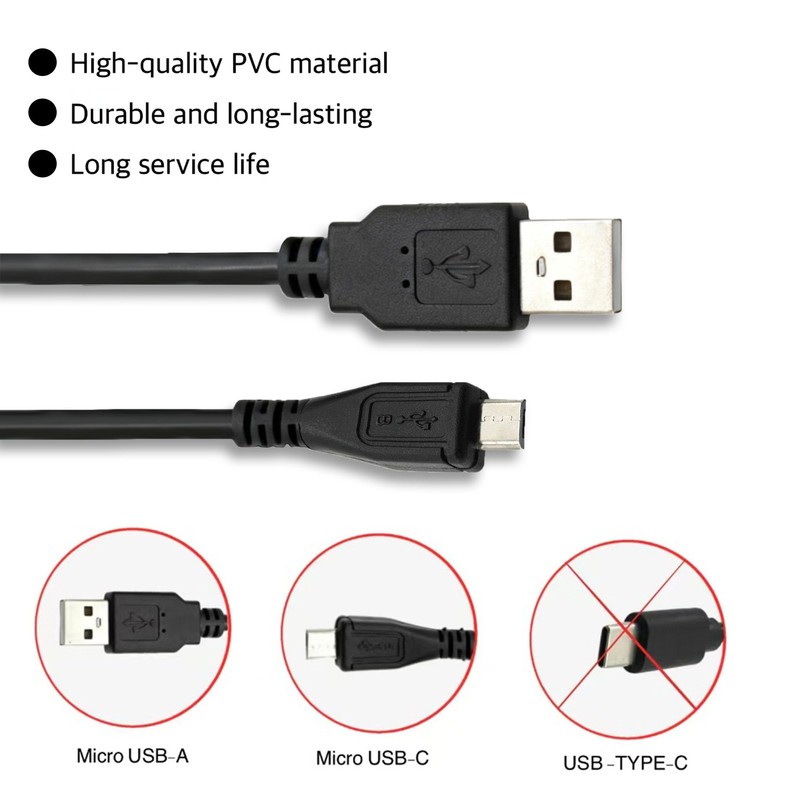 KKPOERT Micro USB Charging Cable Power Cable Adapter Cable is