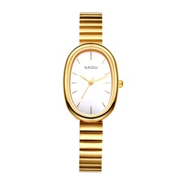Avaner Women's Ultra-Thin Oval Watches: Stainless Steel Slim Strap Small Face Ladies Elegant Dress Wrist Watches