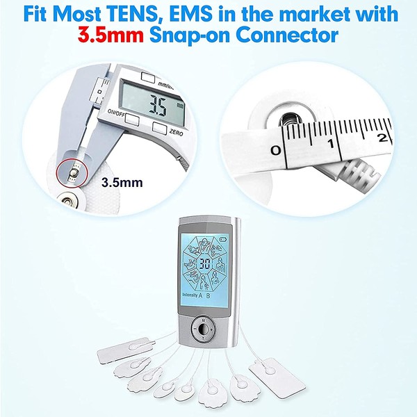 TENS Machine Replacement Pads - 10-Pack Electrodes for Pain Relief,