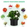 JNYONG 12-Pack 10 Gallon Thickened Non-Woven Grow Bags, Aeration Fabric