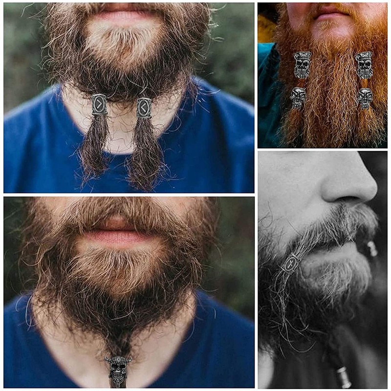 18pcs Beard Beads for Men, Viking Beard Beads, Viking Hair