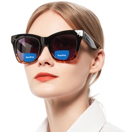 WEMOOTANTS Oversized Bifocal Sunglasses 3.0 for Women Bifocals Sun Glasses 1.0 1.5 2.0 2.5 3.00 3.5 4.0 Black and Tortoise Frame