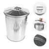 Luxshiny Stainless Steel Trash Can with Lid 2.1 Gallon Outdoor