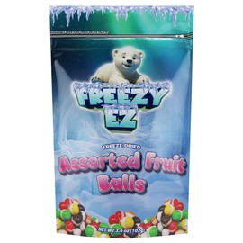 Freeze Dried Assorted Fruit Balls Candy 3.6 oz (Pack of 1)