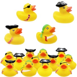 St. Patrick's Pirate Rubber Duck Toy Duckies for Kids, Bath Birthday Projects Gifts Baby Showers Classroom Summer Beach and Pool Activity Party Favors, 2" (25-Pack)