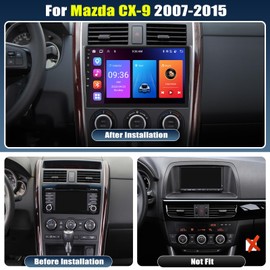 [4+64G] 8-Core Android 13 Car Stereo for Mazda CX-9 2007-2015 with Apple Carplay&Android Auto,10.1 Inch Car Radio with Mirror Link Bluetooth FM/RDS WiFi GPS Navigation SWC Dual USB+AHD Backup Camera