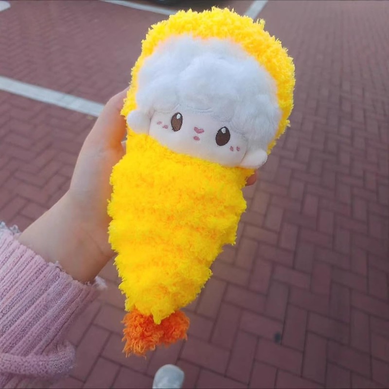 AXLUCE - Sewing Clothes-Shrimp Fly-Fried-Plush-Clothes-10cm-Doll (10cm)