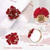 Rose Napkin Rings, 12 Pieces Flower Napkin Buckles Set Craft