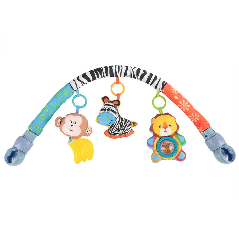 Infant Baby Stroller Car Clip Hanging Rattle Ring Bell Crib