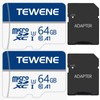 TEWENE TF Card, 64GB 2-Pack Memory Card, Micro Card, High
