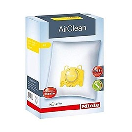 Miele Original KK AirClean 3D Efficiency Vacuum Cleaner Bags for Miele Swing H1 and S1 Vacuum Cleaners, Pack of 5 Dust Bags and 2 Filters – 10123240