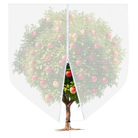 Large Fruit Tree Netting, Cookmaster 10x10Ft Insect Bird Barrier Netting with Drawstring and Zipper, Garden Netting Covers for Plant Protection from Anti Birds, Bugs,Cicadas