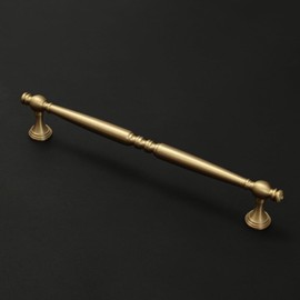 MATOOYA Solid Brass Cabinet Pulls, Brass Drawer Pulls, Kitchen Door Handles, Handles for Cabinets and Drawers (4, 223mm/8.78inch)