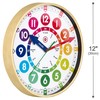 Children’s Learning Large 12” Wall Clock – Early Development and