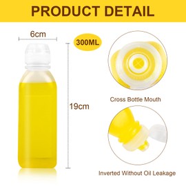 3 Stück Squeeze Flasche,300ml 10oz Plastik Quetschflasche Mit Kappen,Ölflasche Plastik,Squeeze Ölspender Flaschen,Kein Leck Condiment Flaschen,für Ketchup, Scharfe Soße, Olivenöl, Saucenflasche