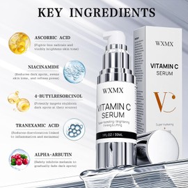 Super Vitamin C Face Serum: All-in-One Hydrating Anti-Aging Formula for Lifting Dark Spots and Wrinkles Face Serum with Hyaluronic Acid and Caffeine (1.0 Fl Oz) 1 Fl Oz / 슈퍼 비타민 C 얼굴용 세럼: 히알루론산 카페인 함유 리프팅 다크 스팟 주름 페이스 세럼의 올인원 수분 공급 안티에이징 포뮬러 (1.0 Fl Oz) 1 Fl Oz