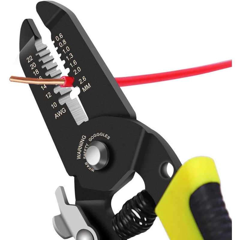 10-22 AWG Multi-Gauge 7" Precision Wire Stripper - Professional Handle