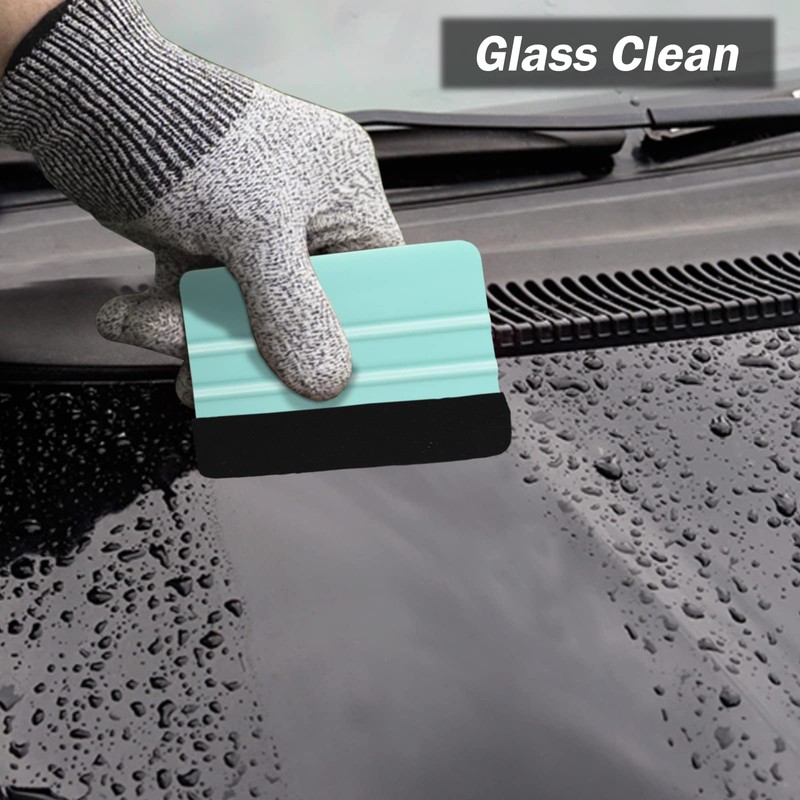 WRAPXPERT Felt Squeegee,10cm Vinyl Wrap Squeegee Tool,Teal Squeegee for Vinyl,Window